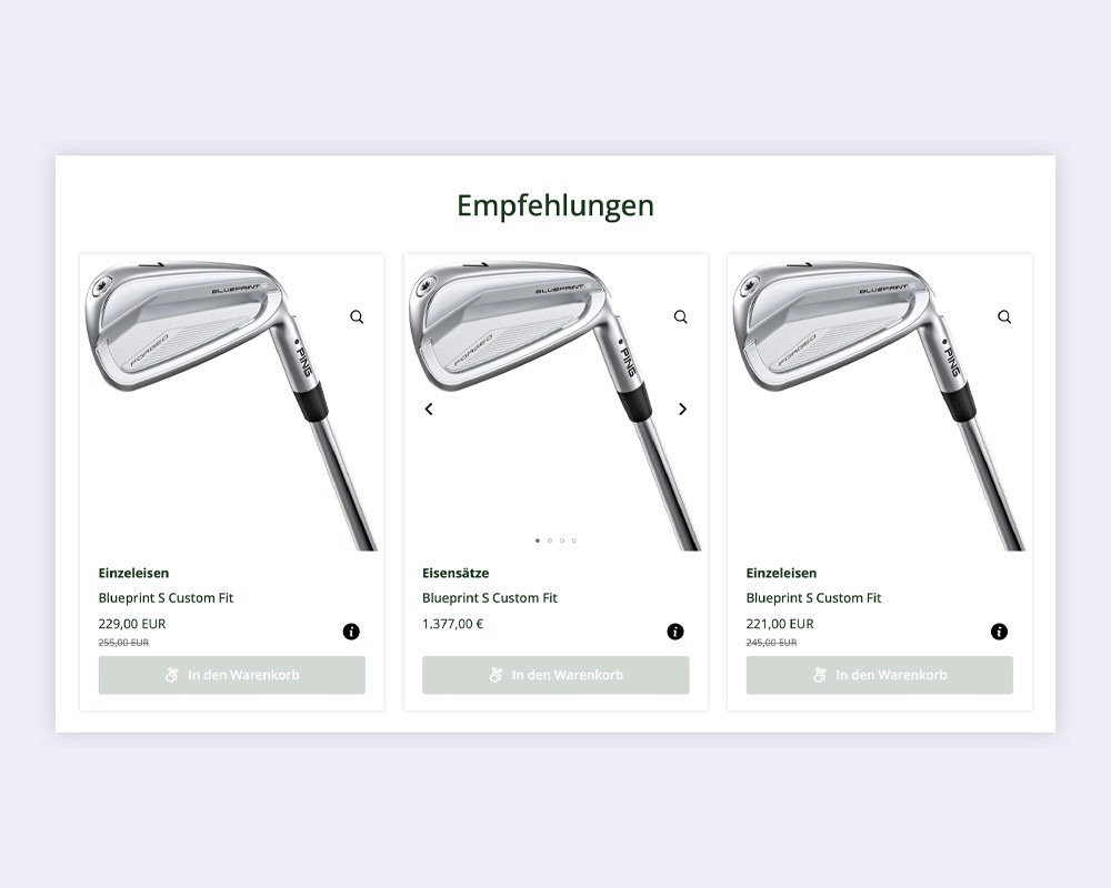 All4Golf Golfschläger Konfigurator